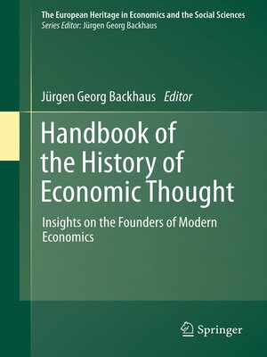 cover image of Handbook of the History of Economic Thought